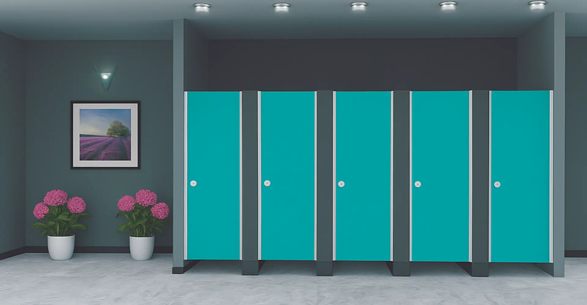 Toilet Cubicles Partition, Carlton Pristine