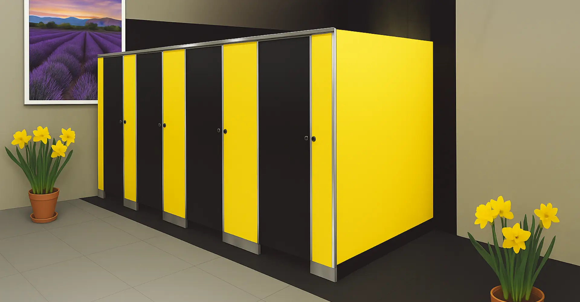 Toilet Cubicles Partition, Nexus Canvas